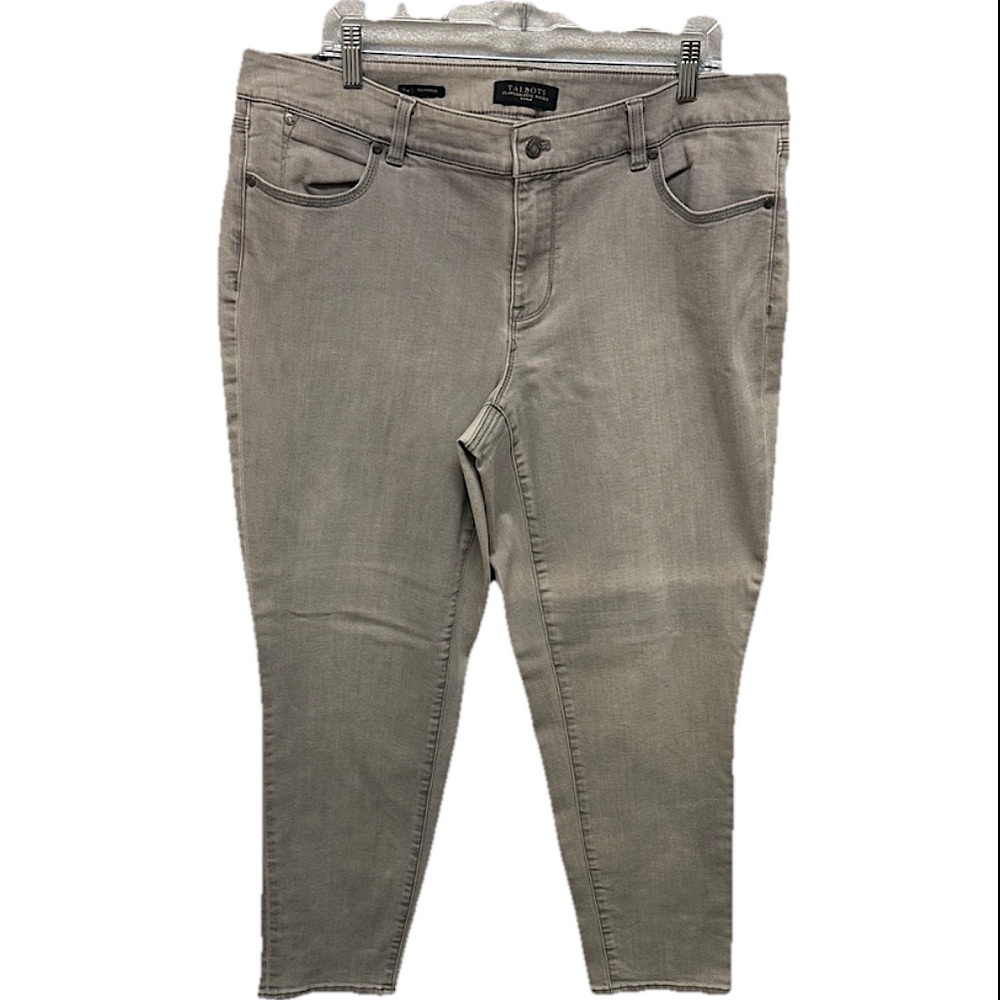 Talbots Flawless Five Pocket Womens Boyfriend Gray Wash Denim 16W Jean STRETCH - Picture 2 of 11